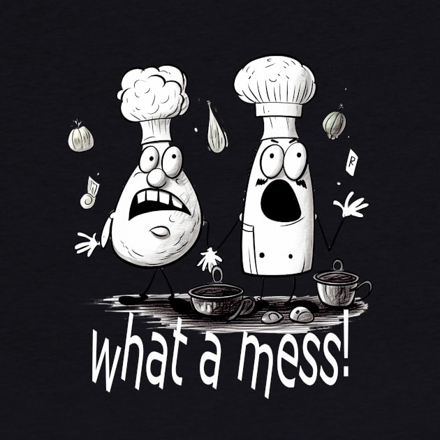 Salt and pepper- What a mess by LauraPrints